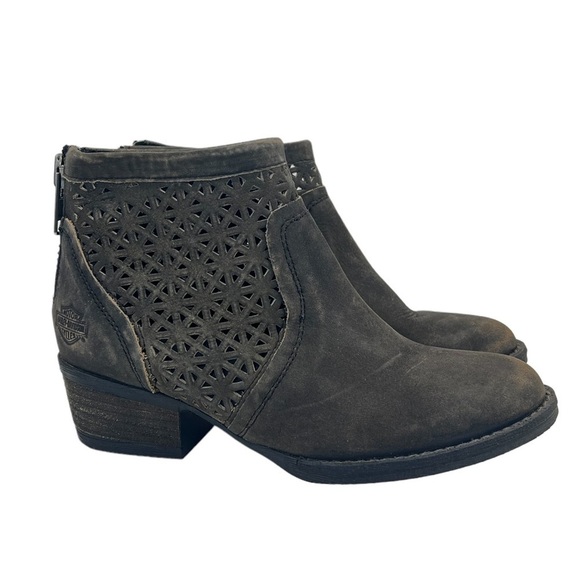 Harley-Davidson Shoes - Harley-Davidson Women’s Liam Distressed Motorcycle Bootie Boots